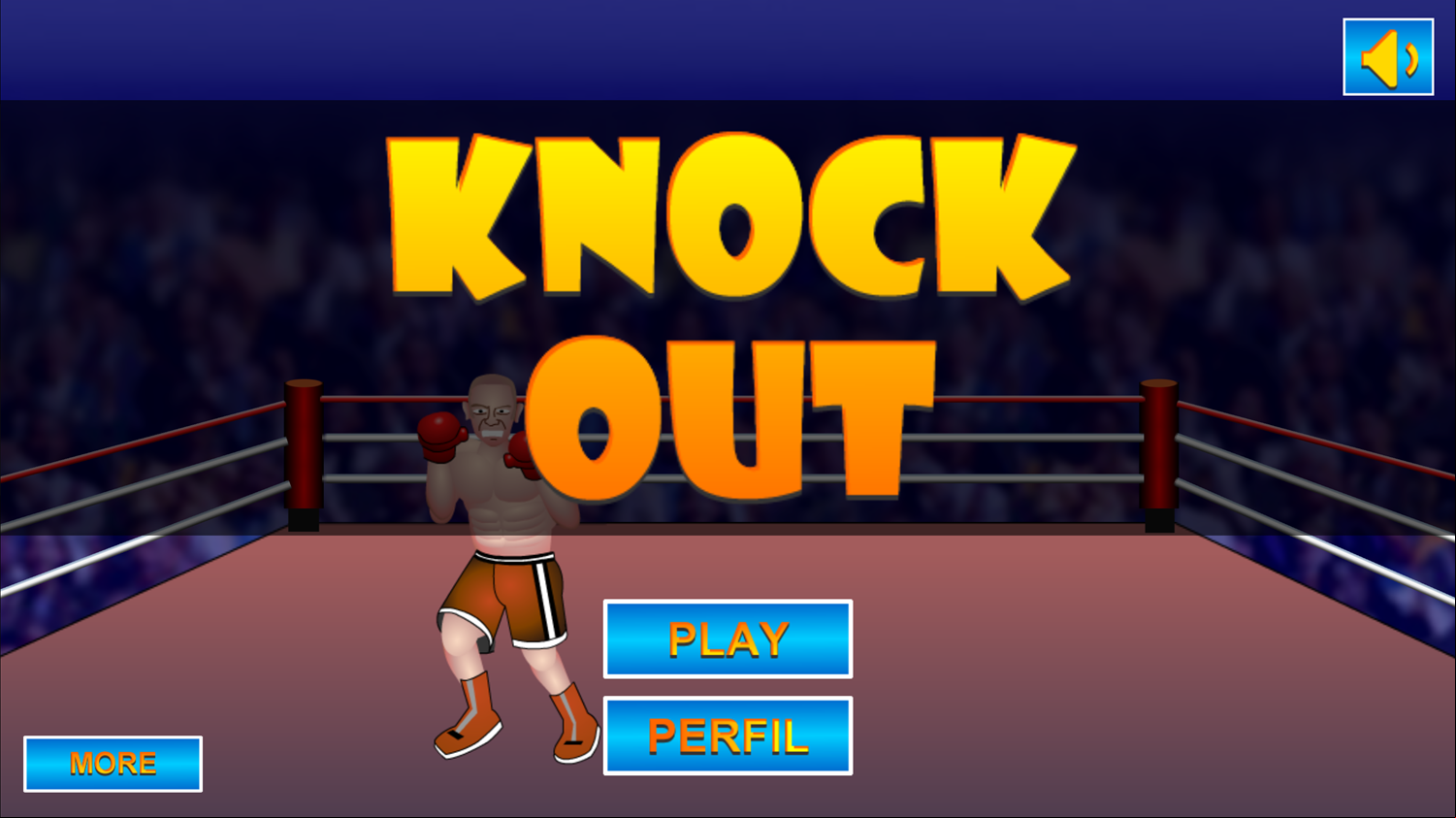 Knock Out Boxing Welcome Screen Screenshot.