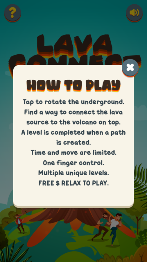 Lava Connect Game How To Play Screenshot.