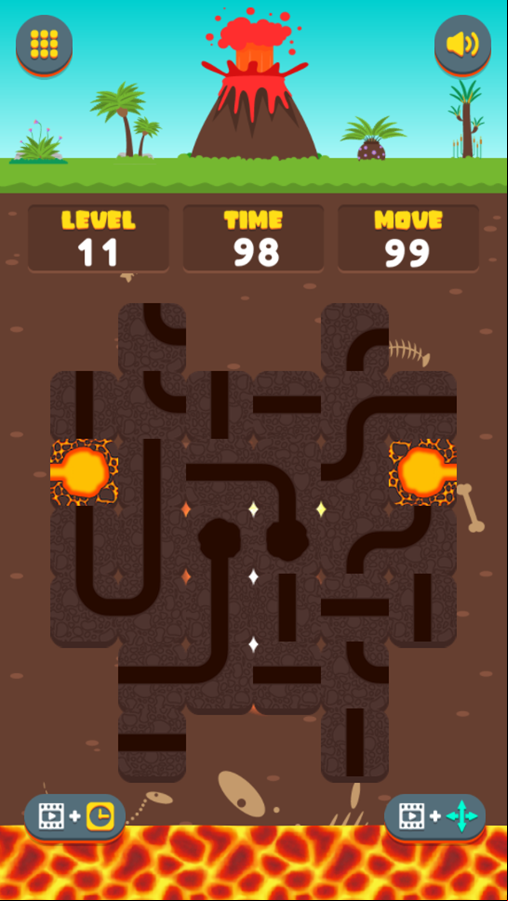 Lava Connect Game Level Progress Screenshot.