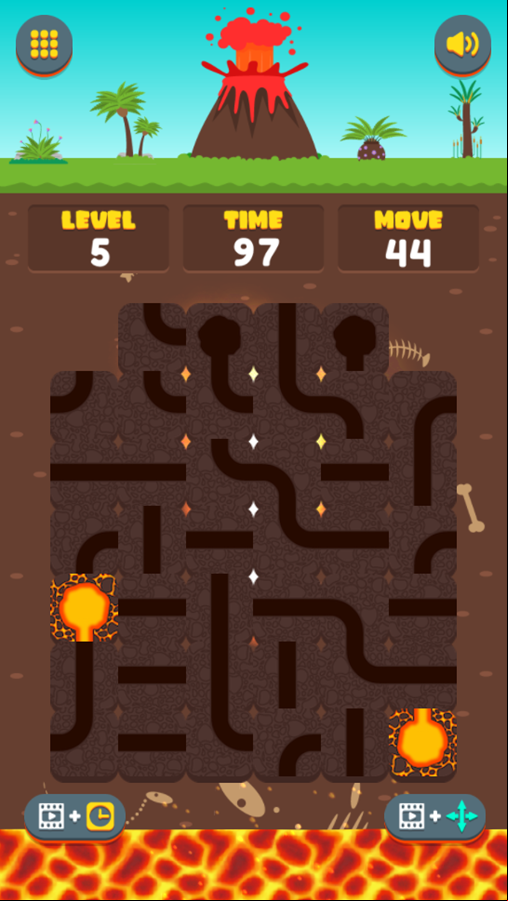 Lava Connect Game Next Level Screenshot.