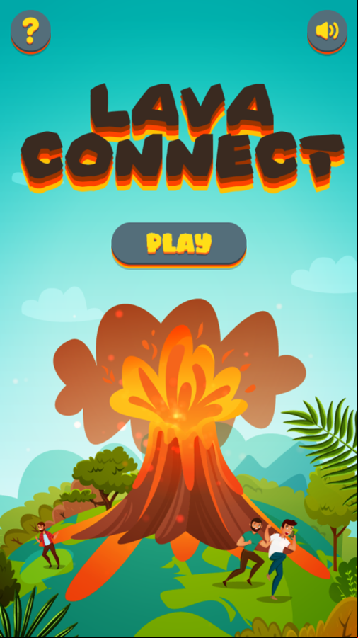 Lava Connect Game Welcome Screen Screenshot.