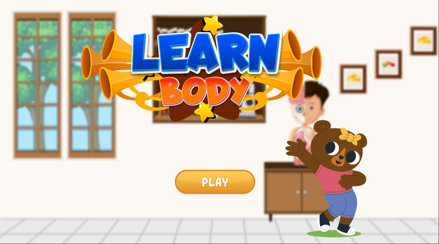 Learn Body Game Welcome Screen Screenshot.