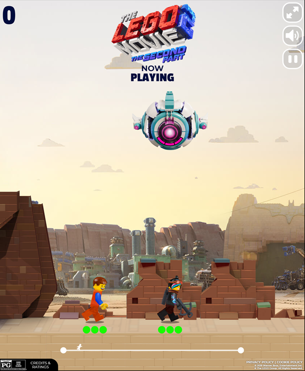 LEGO Movie 2 General Mayhem Attacks Game Screenshot.