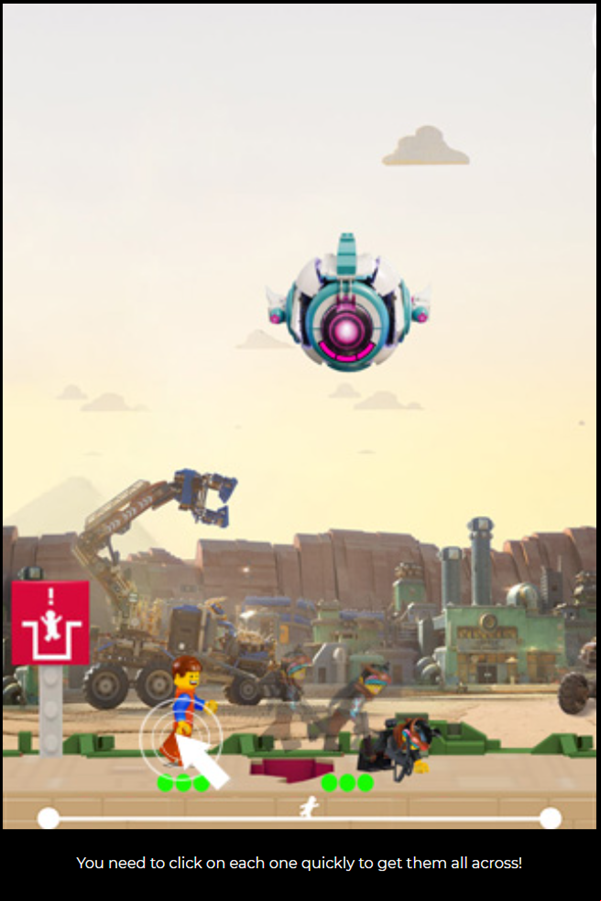 LEGO Movie 2 General Mayhem Attacks Game Jump Each Minifigure Instructions Screenshot.