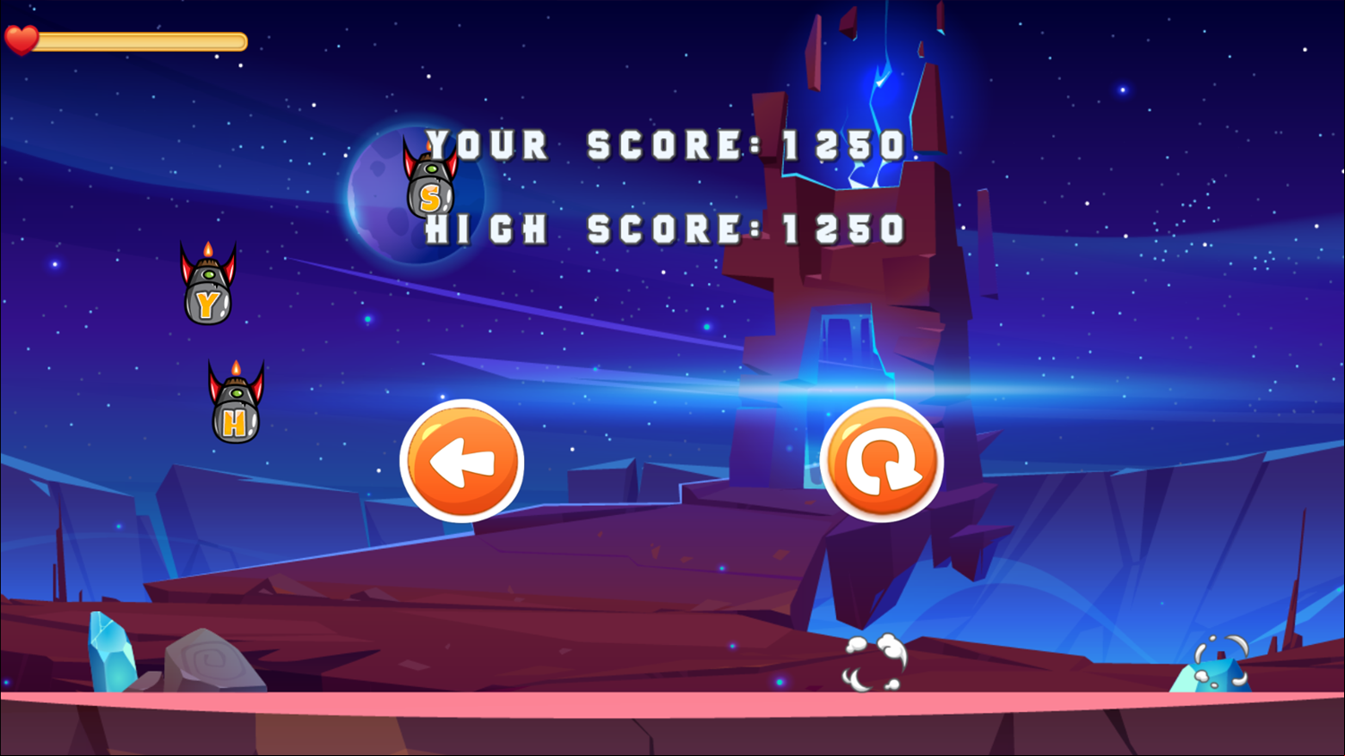 Letters Dash Game Score Screenshot.