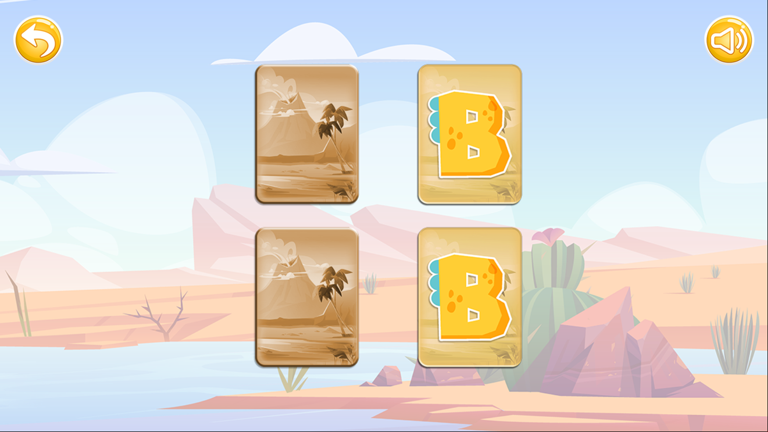 Letters Memory Game Level Play Screenshot.