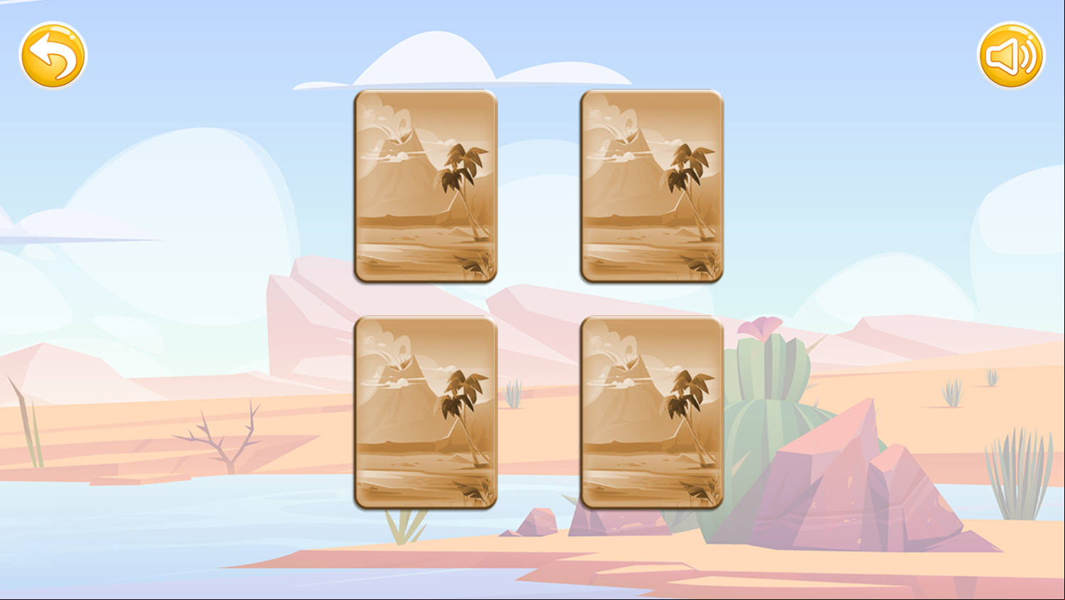 Letters Memory Game Level Start Screenshot.