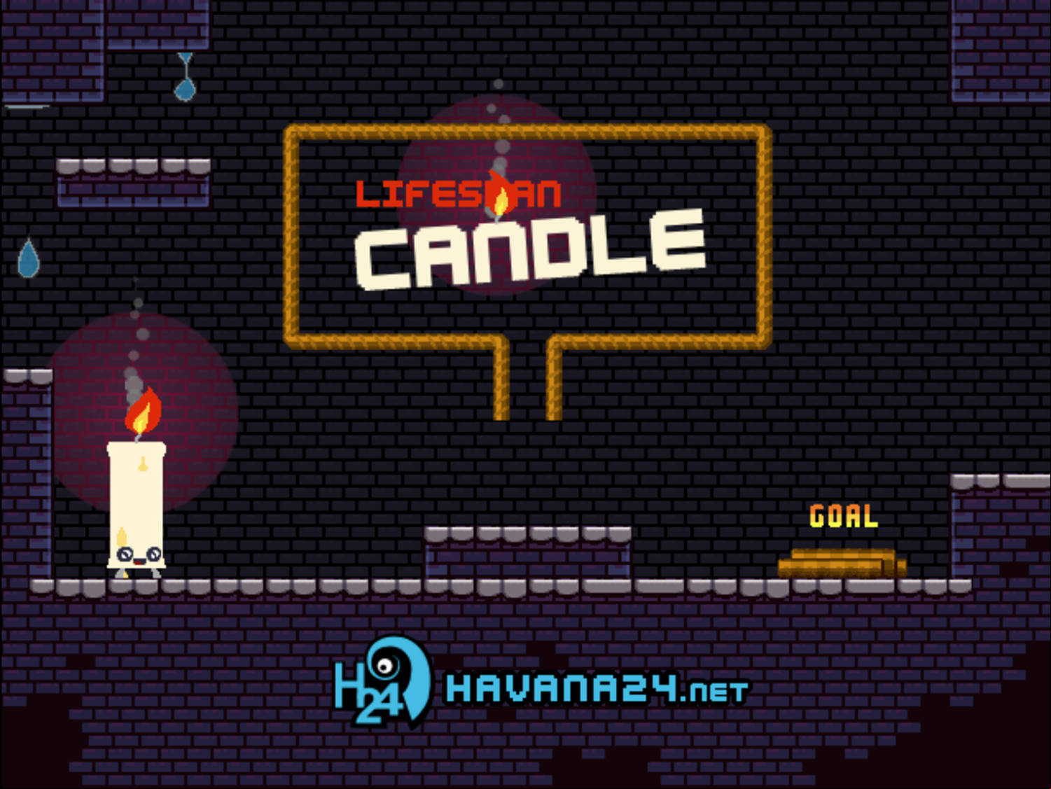 Lifespan Candle Game Welcome Screen Screenshot.