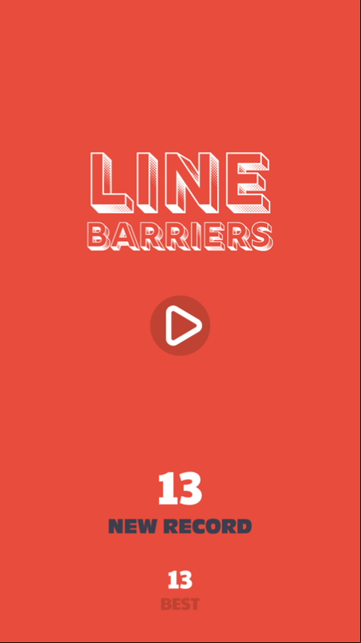 Line Barriers Game Best Score Screenshot.