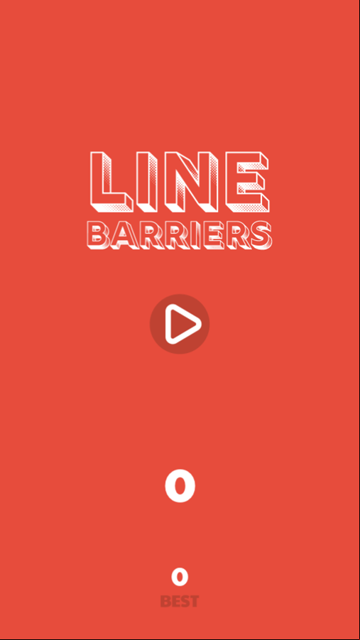 Line Barriers Game Welcome Screen Screenshot.