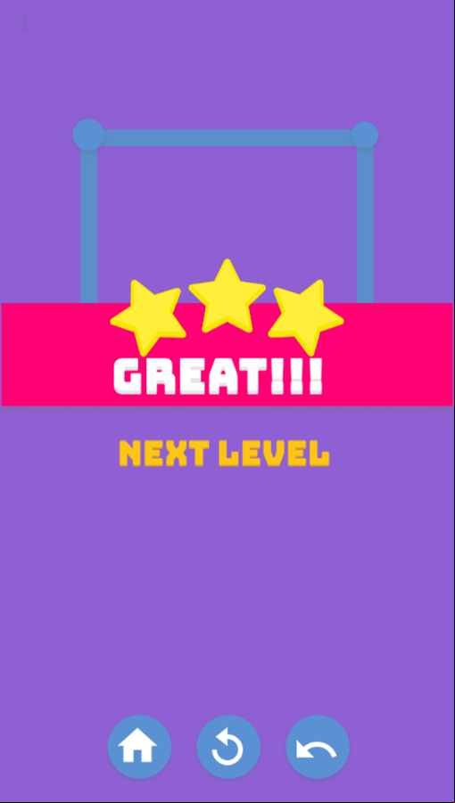Line Puzzle Game Level Complete Screenshot.