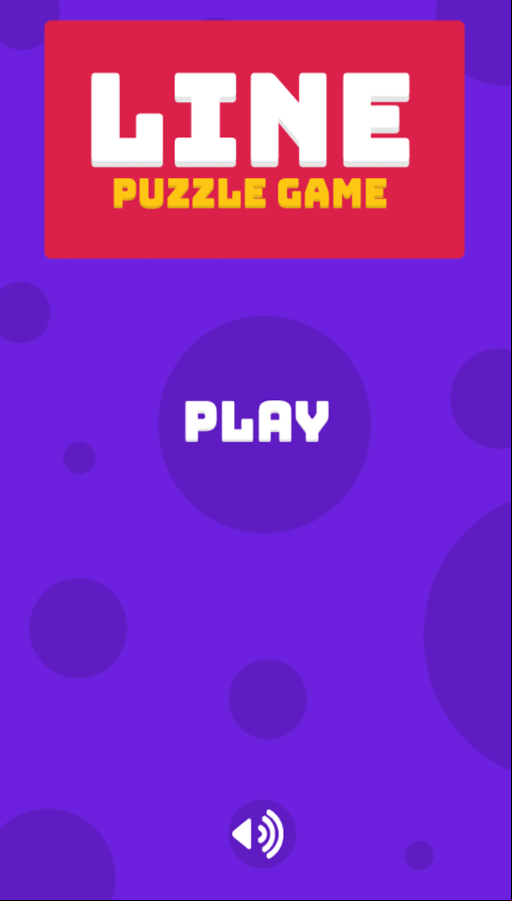Line Puzzle Game Welcome Screen Screenshot.