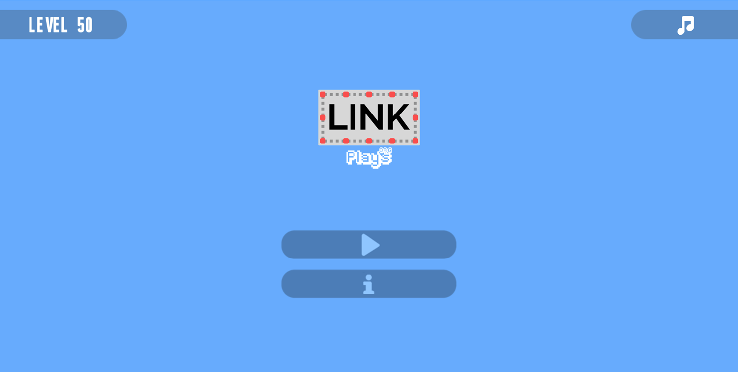 Link Game Welcome Screen Screenshot.