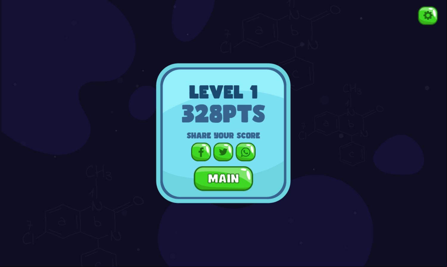 Liquid Sort Game Level Score Screen Screenshot.