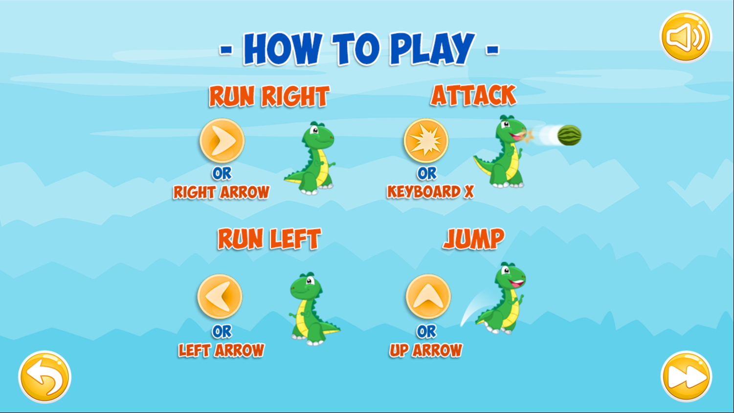Little Dino Adventure Returns Game How To Play Screenshot.