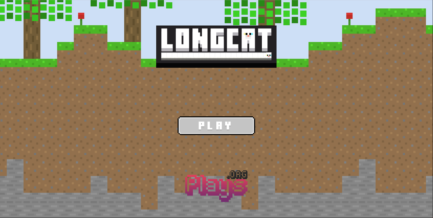 Longcat Game Welcome Screen Screenshot.