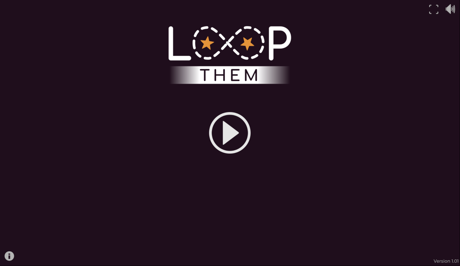 Loop Them Game Welcome Screen Screenshot.