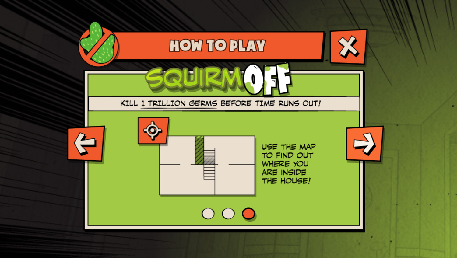 Loud House Germ Squirmish Game Squirm Off Play Tips Screenshot.