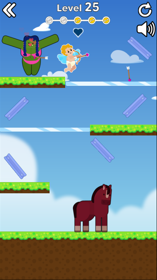 Love Archer Game Final Level Screenshot.