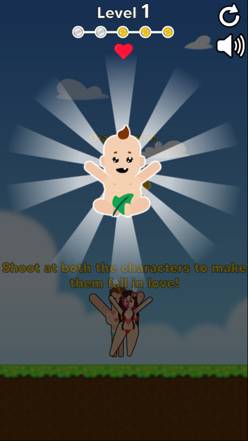 Love Archer Game Level Complete Screenshot.