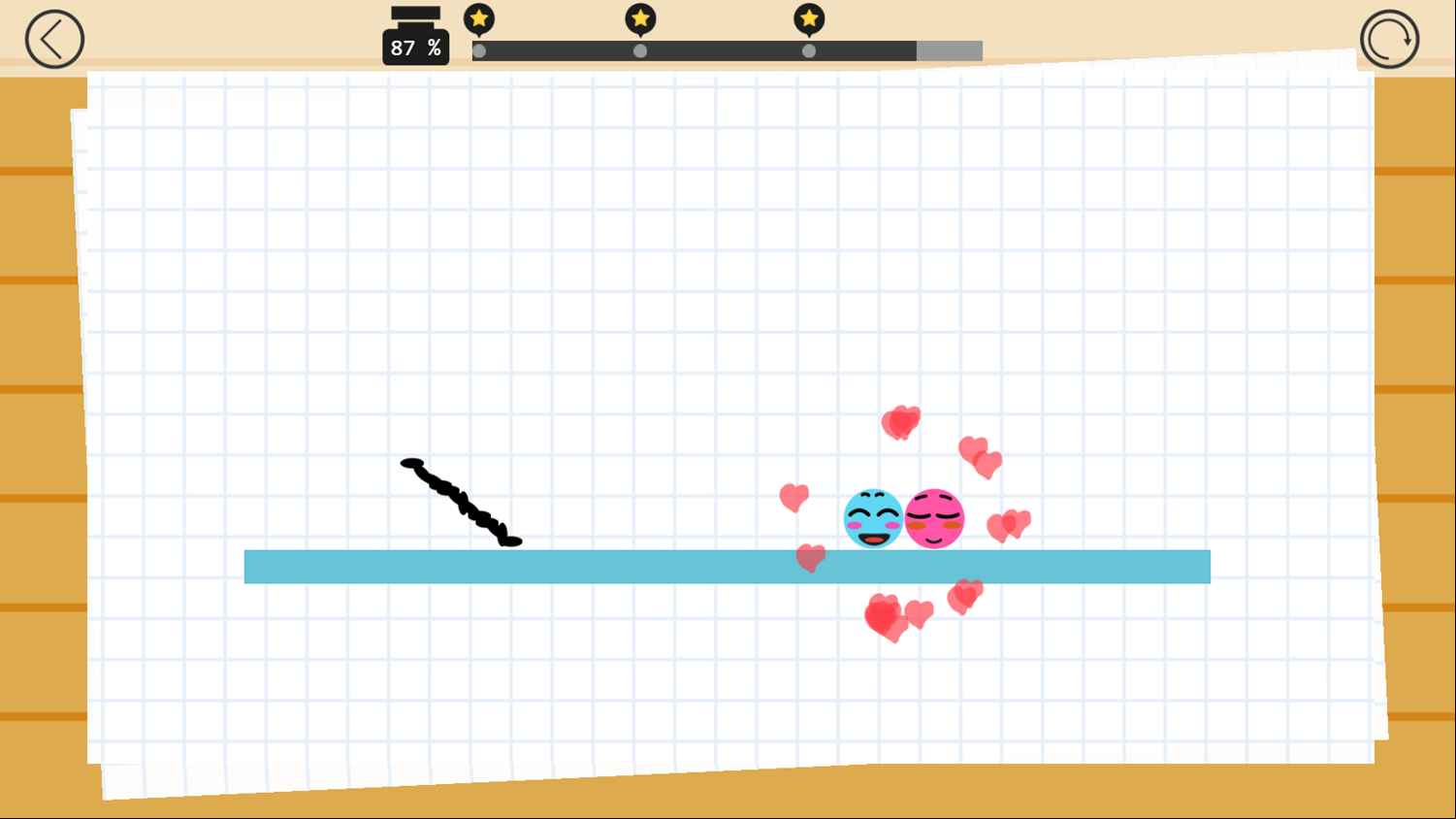 Love Balls Game Level Complete Screenshot.