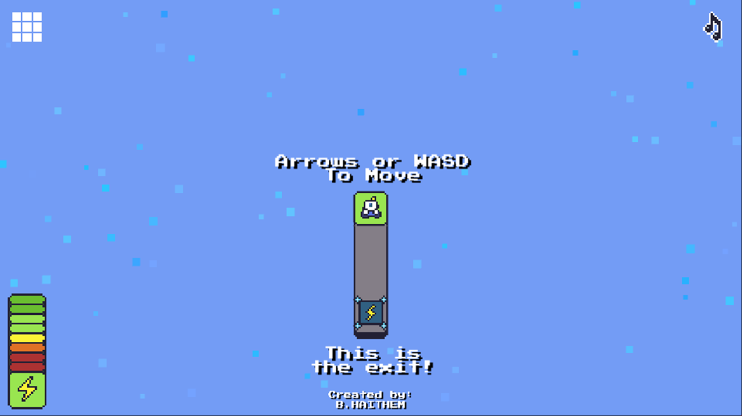 Low Energy Game Movement Instructions Screenshot.