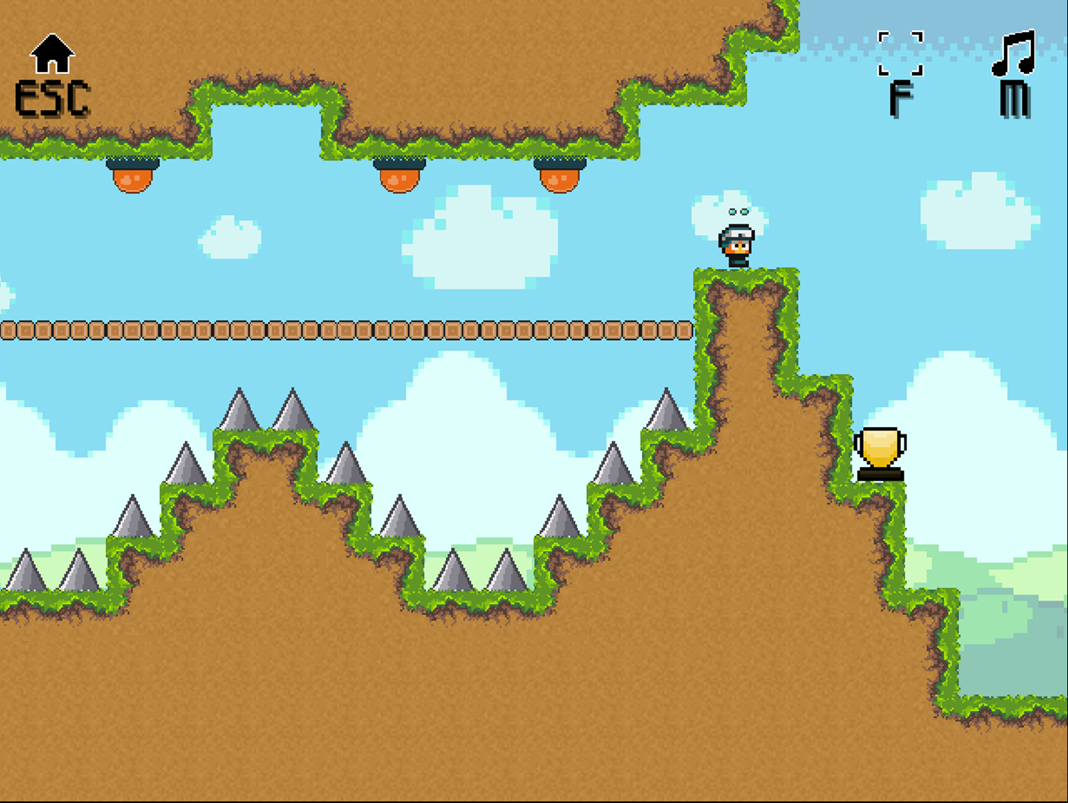 Low's Adventures 3 Game Level Where You Should Not Hit Any Buttons Screenshot.