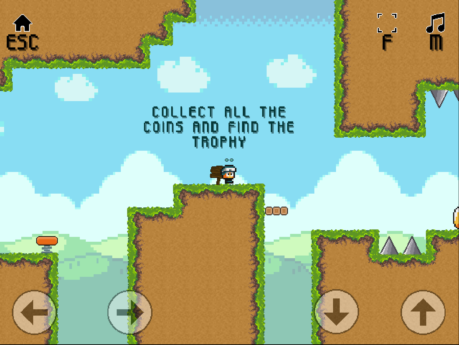 Low's Adventures 3 Game Level Goal Screenshot.