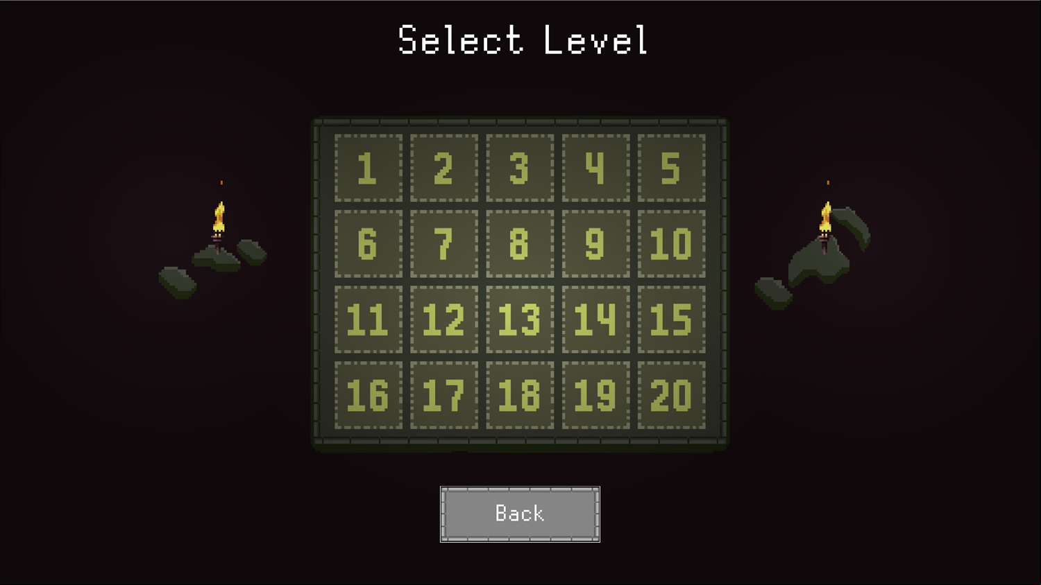 Luman Game Level Select Screen Screenshot.