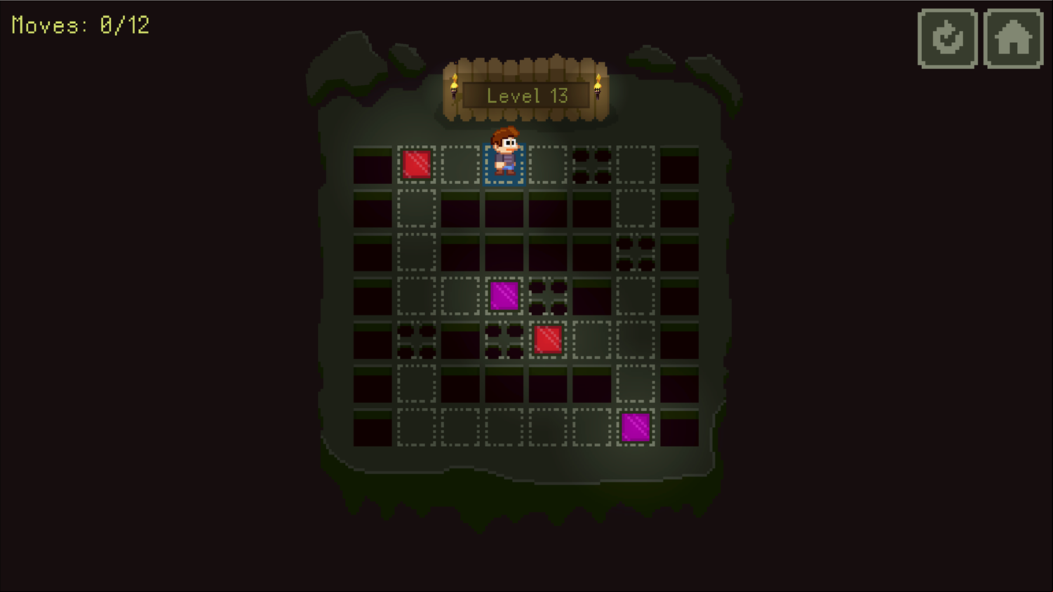 Luman Game Warps and Spikes Level Screenshot.