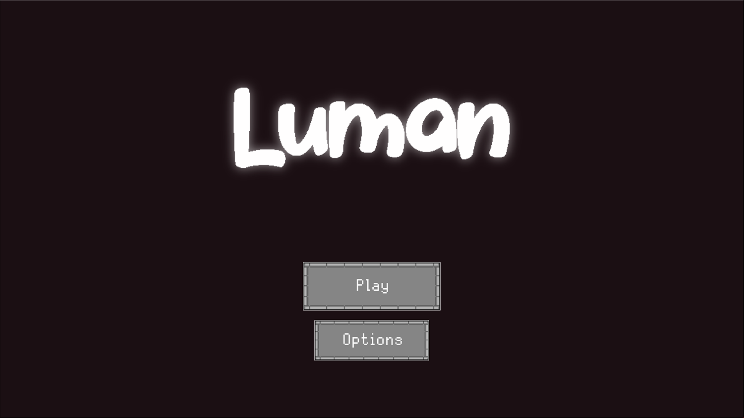 Luman Game Welcome Screen Screenshot.
