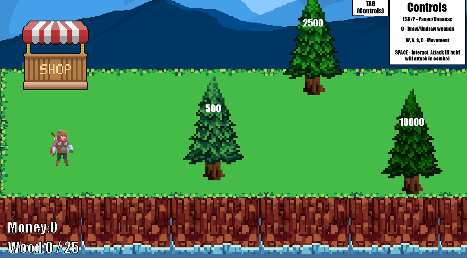 Lumberjack Evolution Game Controls Screenshot.
