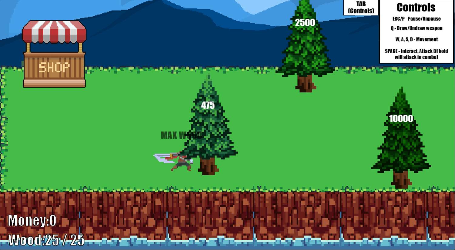 Lumberjack Evolution Game Play Screenshot.
