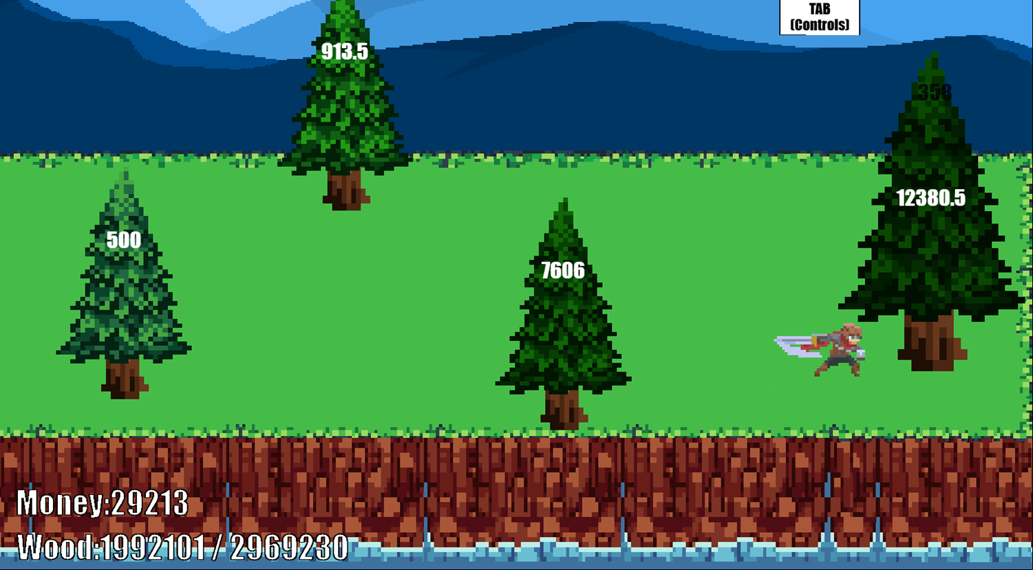Lumberjack Evolution Game Progress Screenshot.