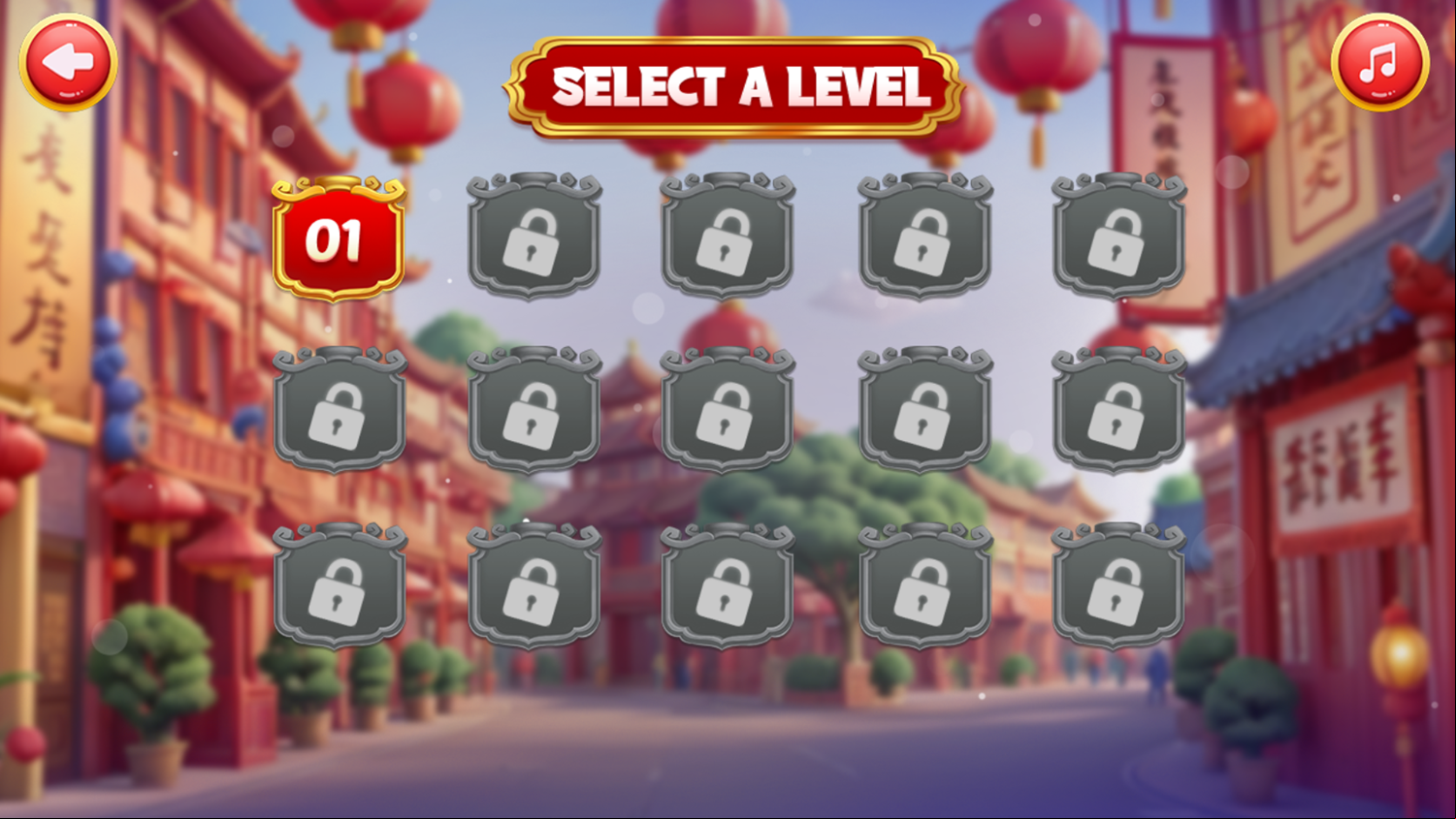 Lunar New Year Hidden Dragon Game Select Level Screenshot.
