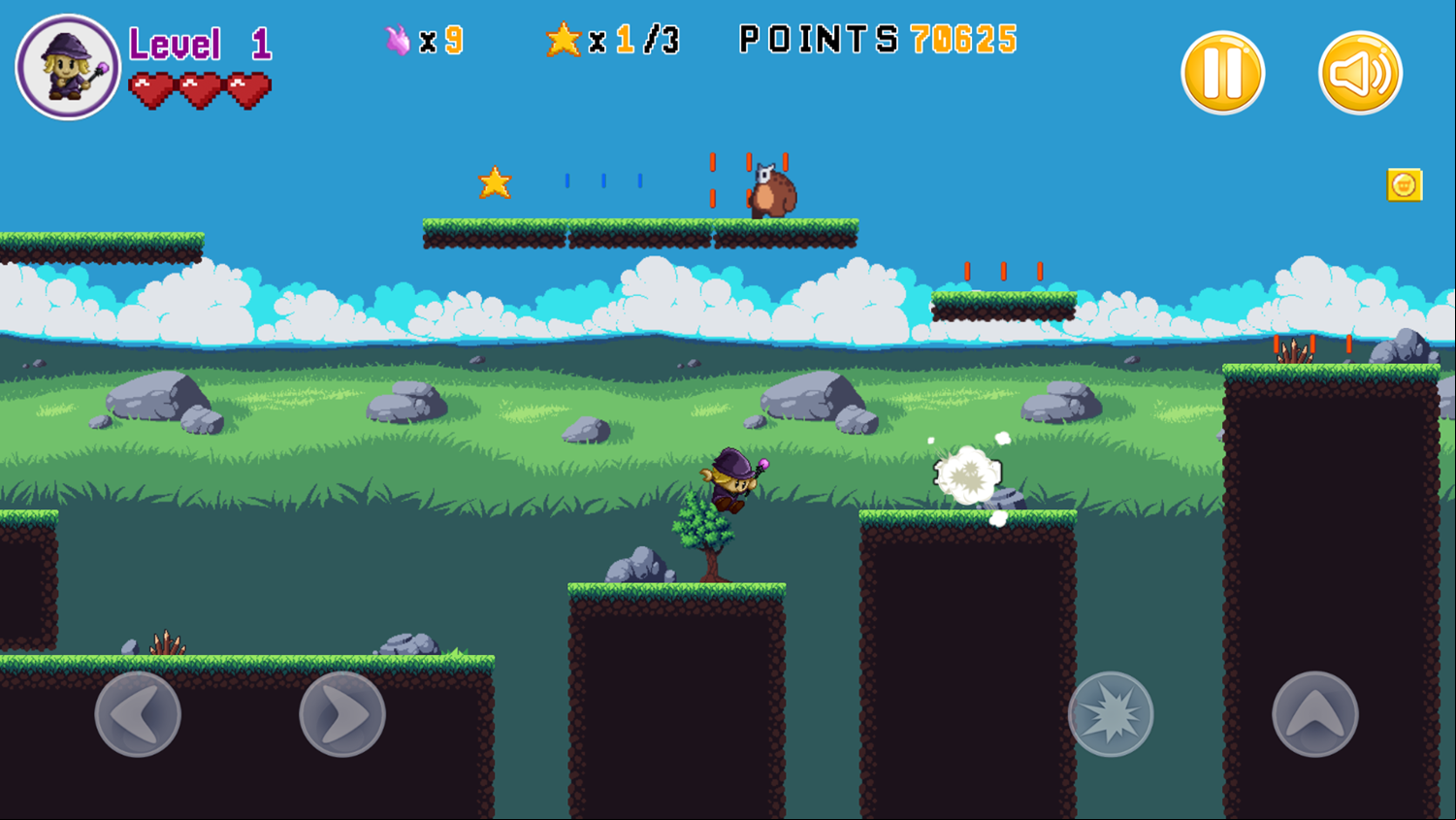 Mage Girl Adventure Game Play Screenshot.