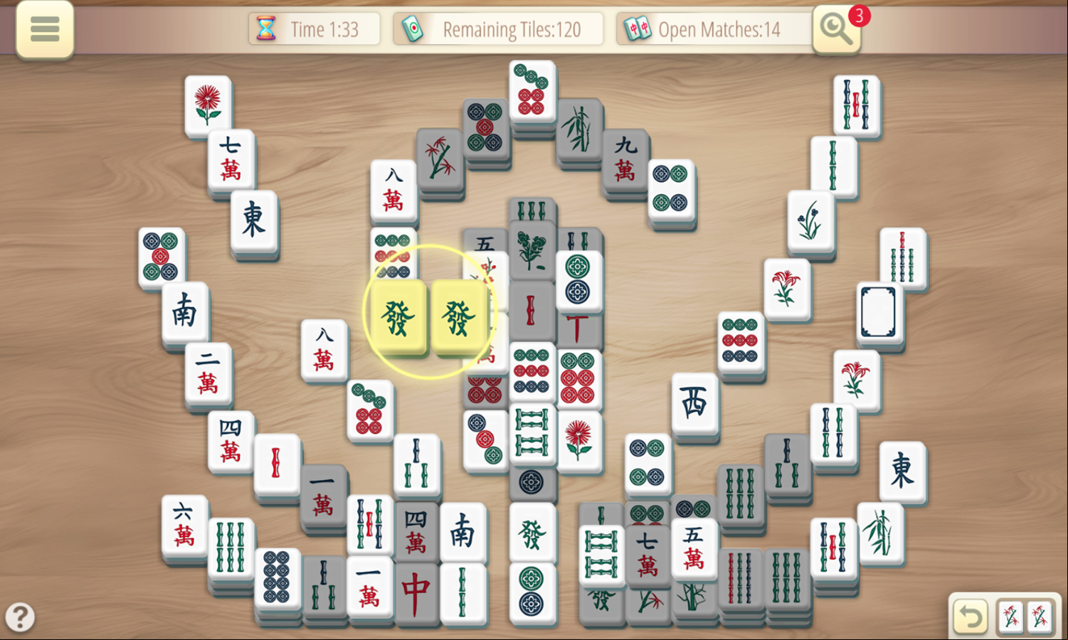 Mahjong At Home Game Play Screenshot.