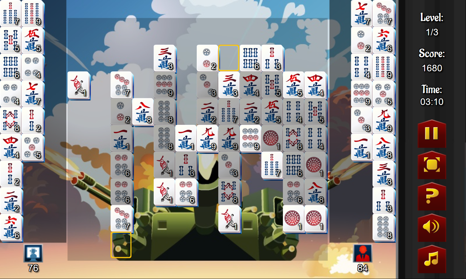 Mahjong Battle Game Stacking Points Screenshot.