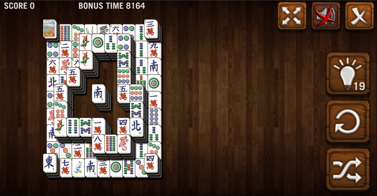 Mahjong Deluxe Game Four Level Screenshot.