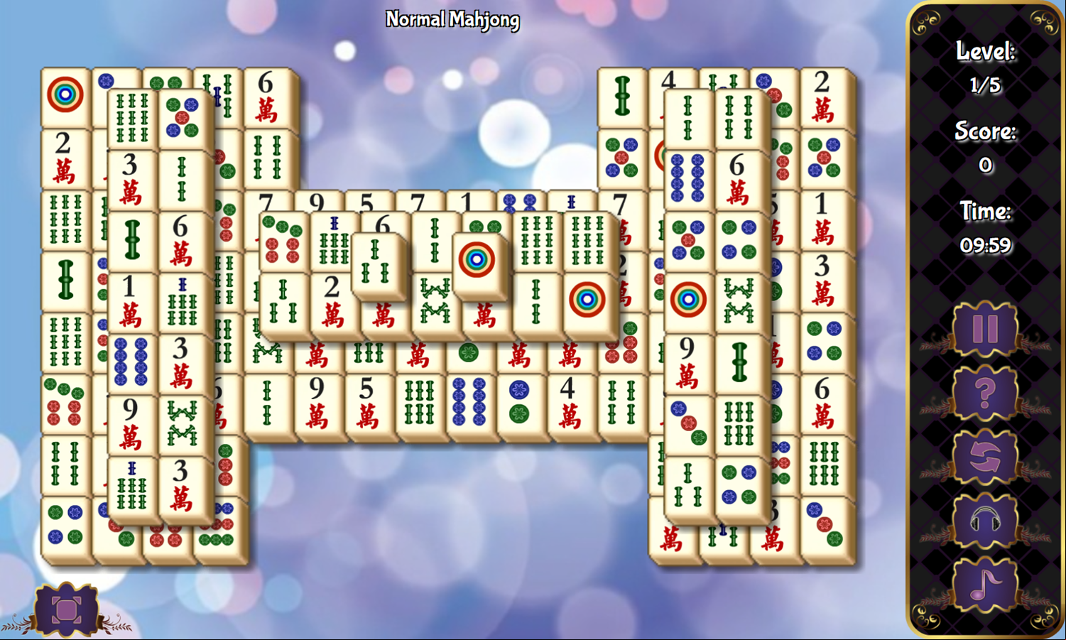 Mahjong Mix Game Level Start Screenshot.