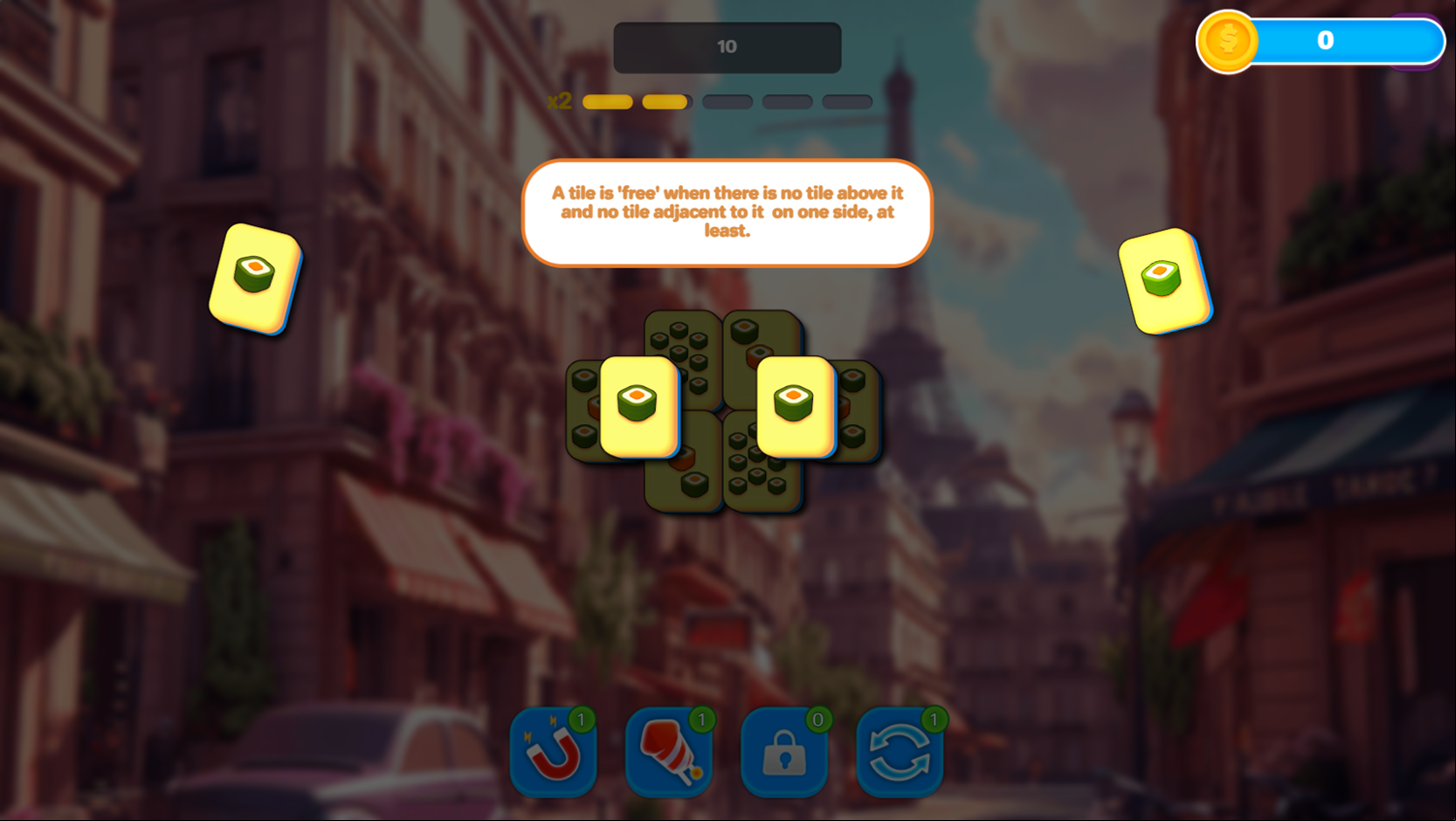 Mahjong Solitaire World Tour Game Instructions Screenshot.