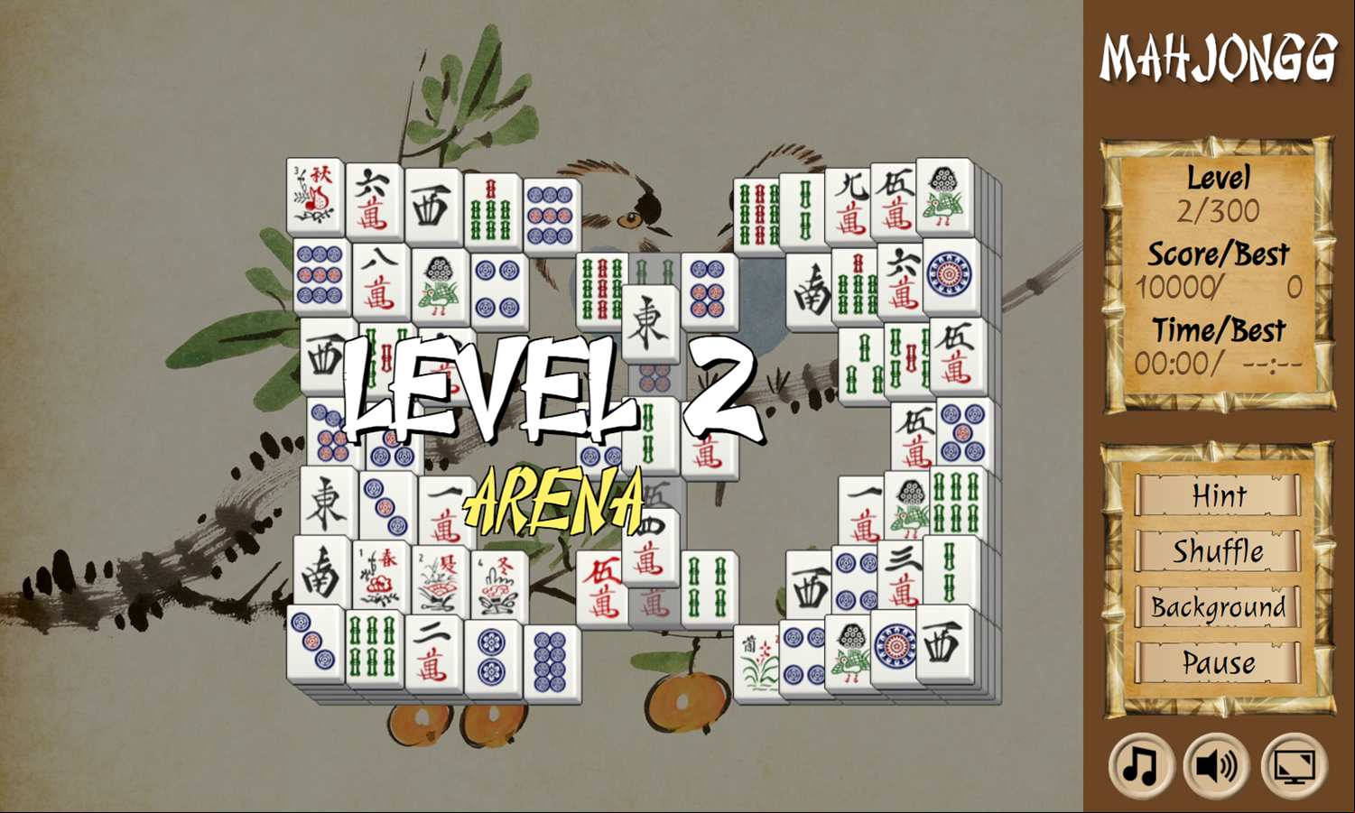 Mahjongg Game Level Completed Screenshot.