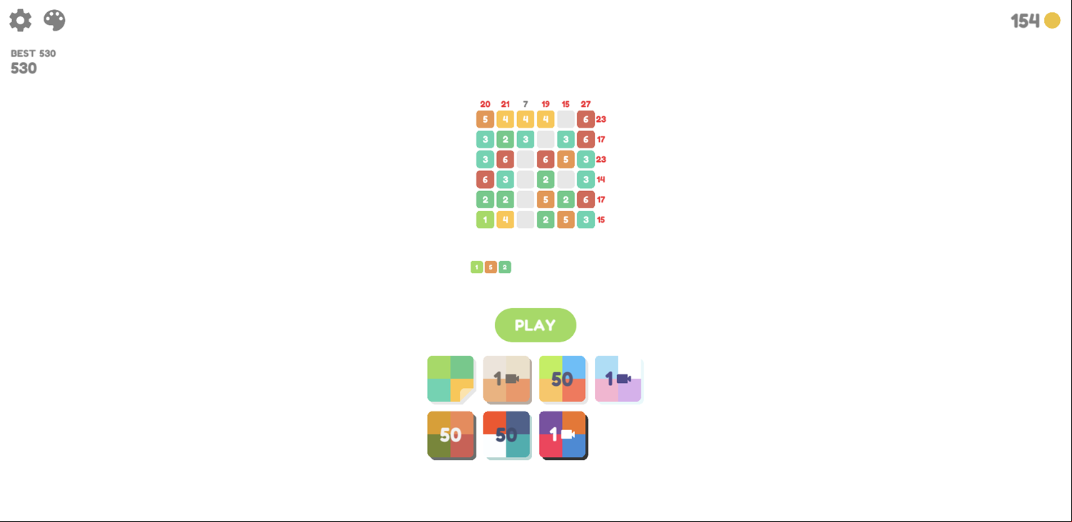 Make 10 Game Skin Store Screen Screenshot.