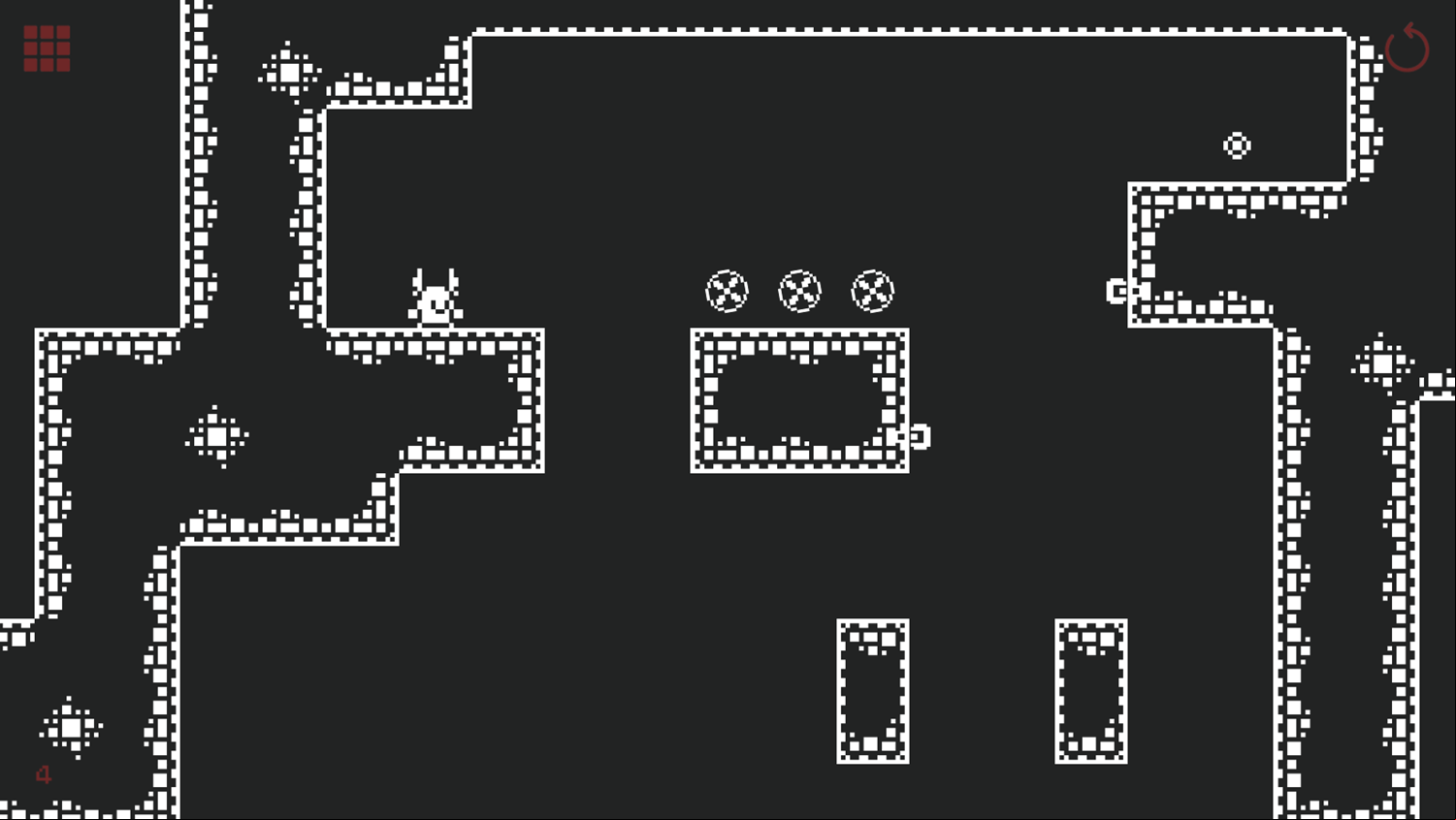 Malpek Game Level With Holding Hooks Screenshot.