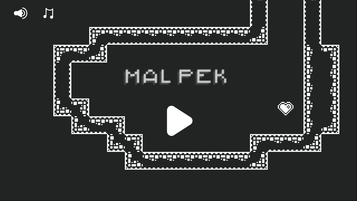 Malpek Game Welcome Screen Screenshot.