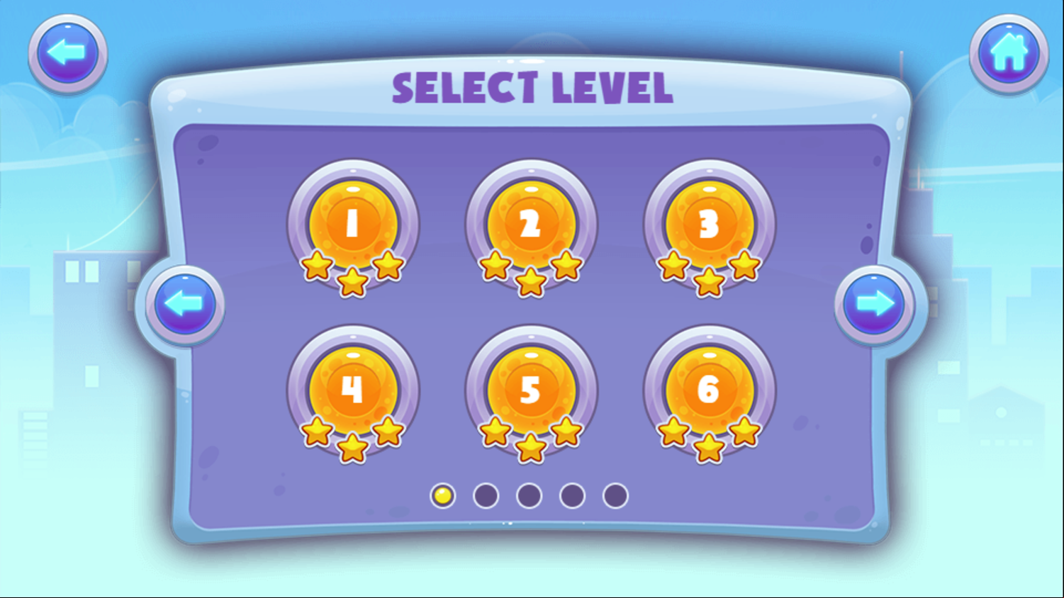 Mango Piggy Piggy Hero Game Level Select Screen Screenshot.