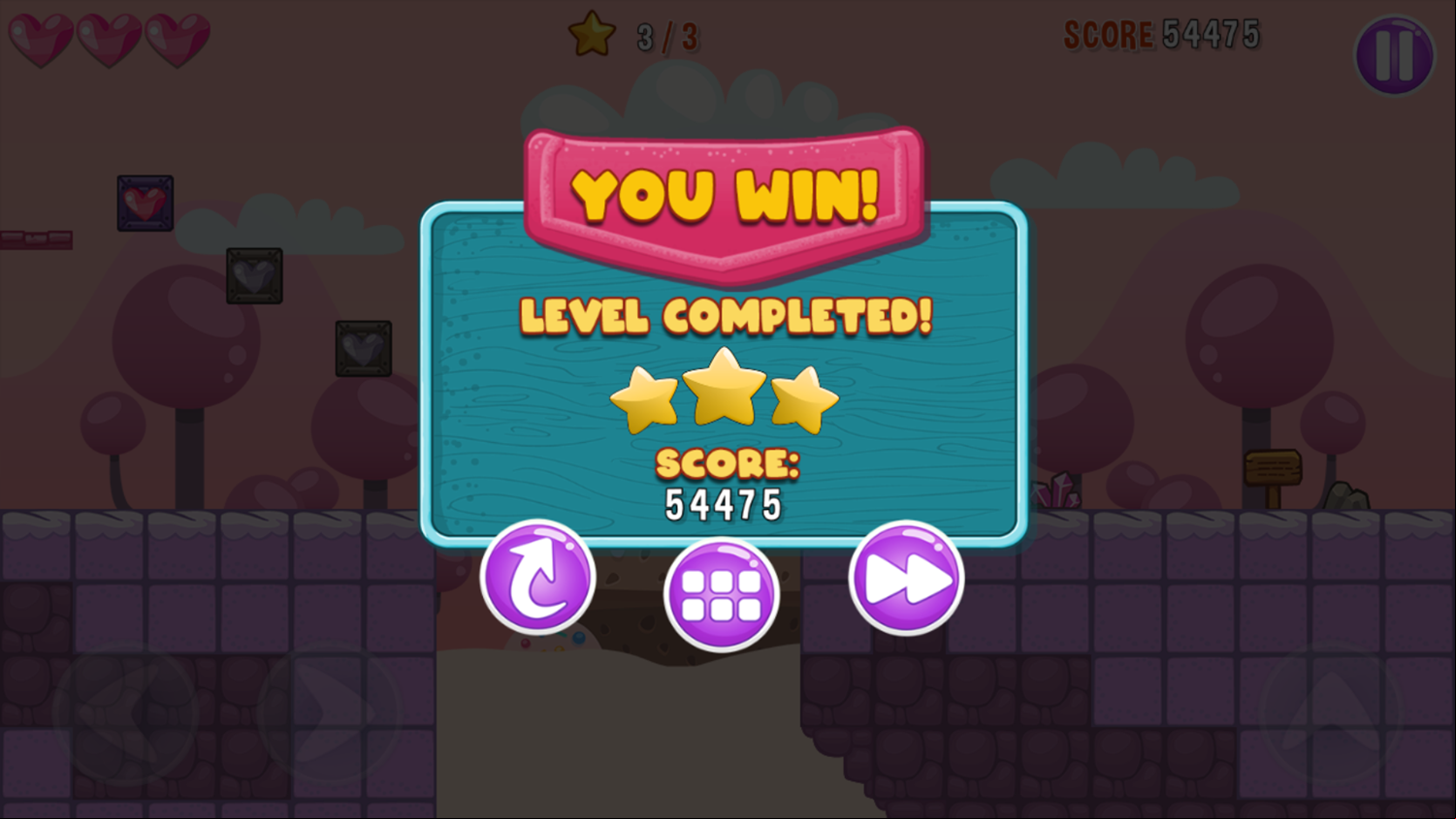 Maria Adventure Level Completed Screenshot.