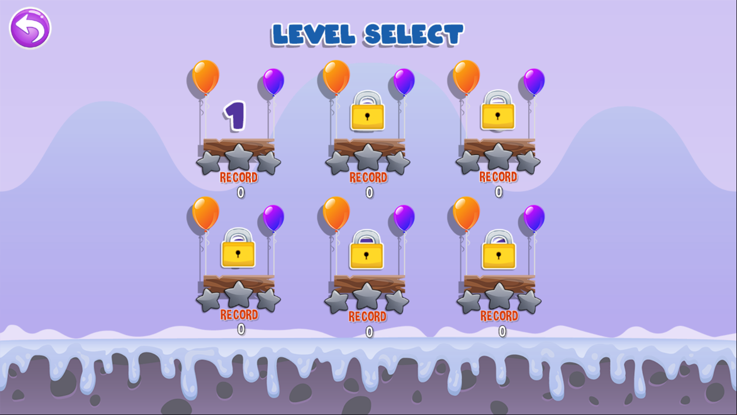Maria Adventure Level Select Screenshot.