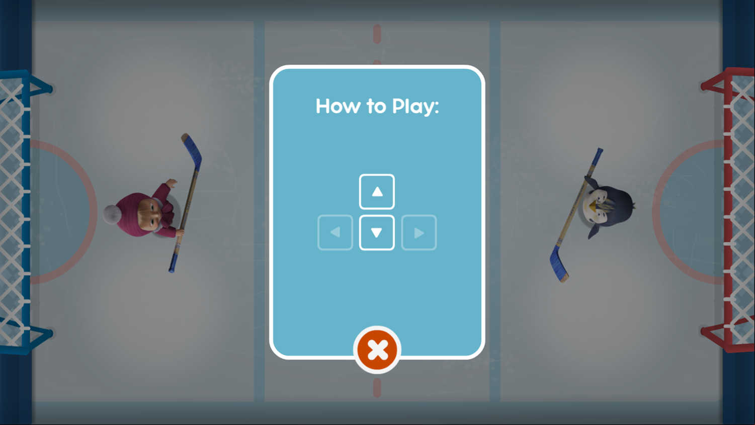 Masha and the Bear Hockey Game How To Play Screenshot.