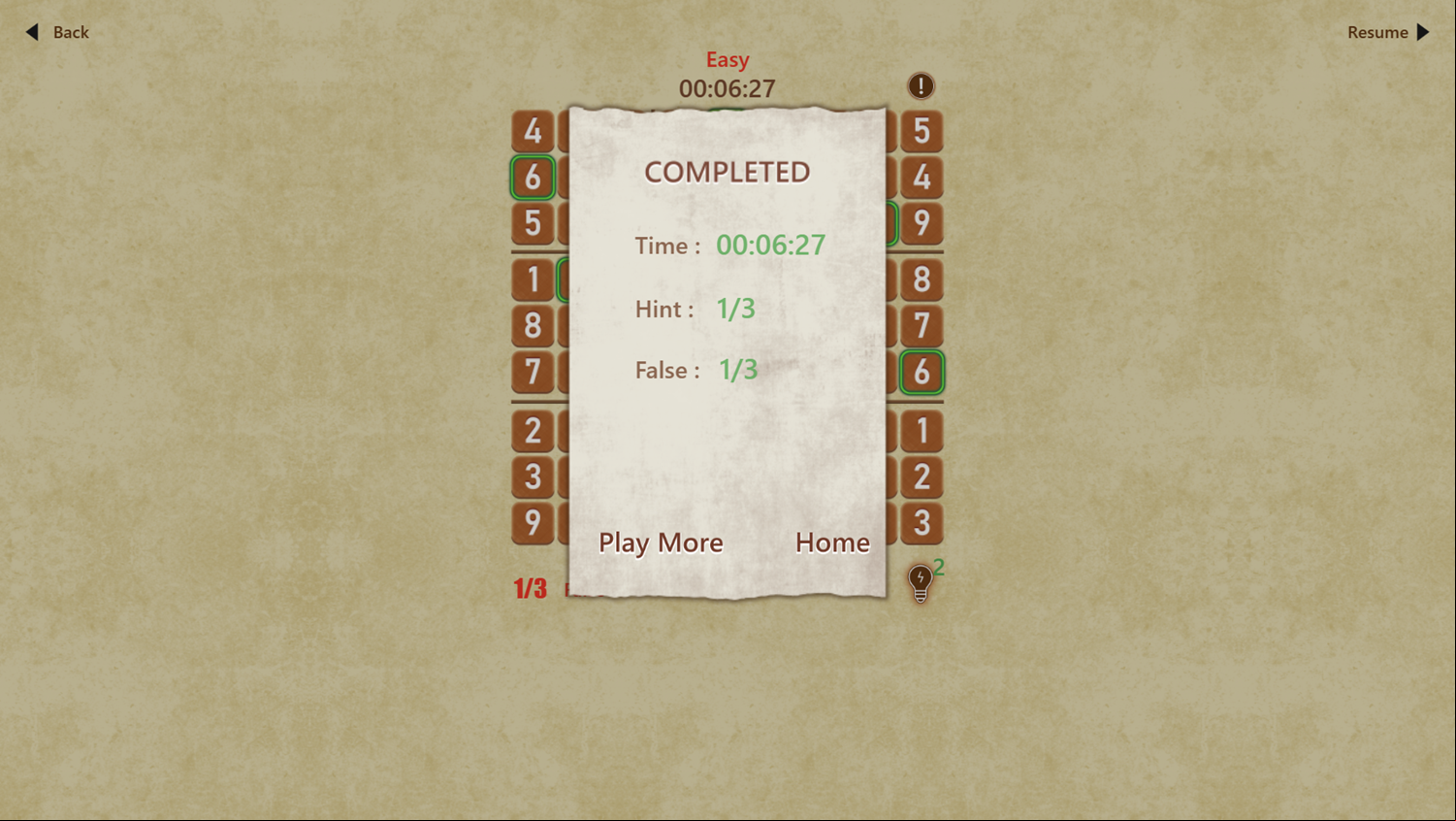 Master Sudoku Game Complete Screenshot.